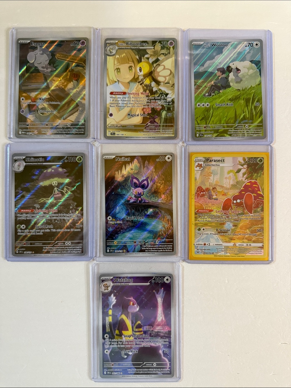Pokemon Holo Card Set - Yellow, Black, Purple, White Accents